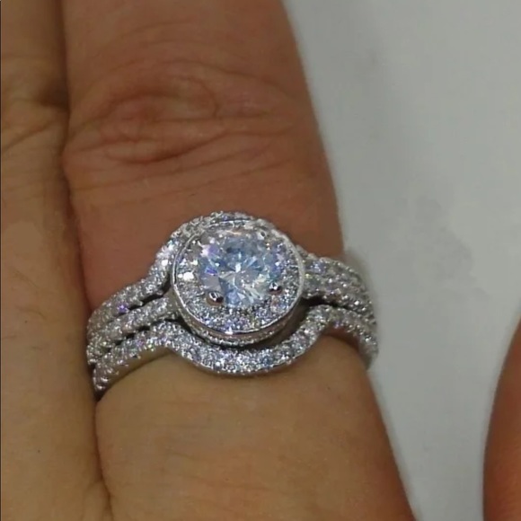 New s925 silver white diamond Valentine’s Day Ring - Picture 4 of 6